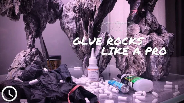 how to glue rocks together for aquarium