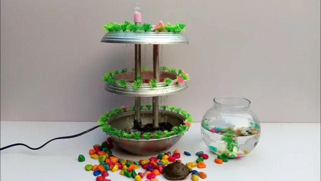 how to make a fountain with aquarium pump