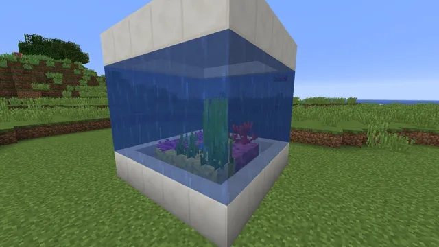 how to make a mini aquarium in minecraft