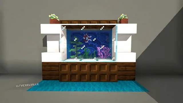 how to make a mini puffer fish aquarium minecraft