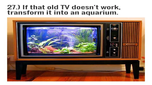 how to make an aquarium from an old tv