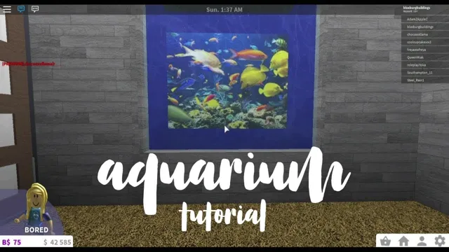how to make an aquarium in bloxburg