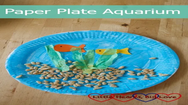 how to make an aquarium with paper plate