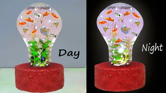 how to make aquarium in light bulb simple method diy