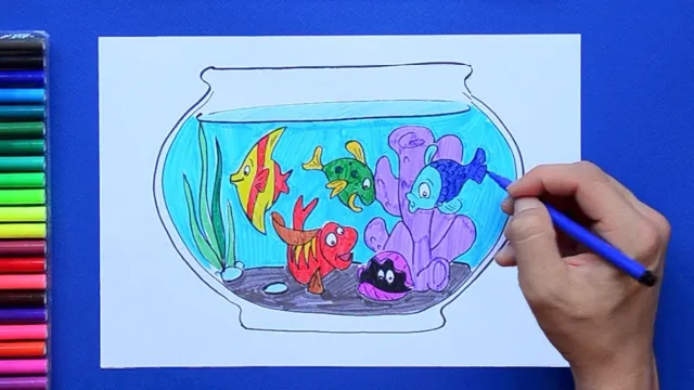 how to make drawing aquarium
