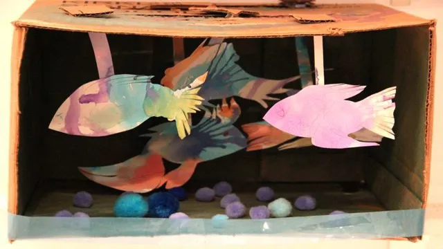 how to make fish aquarium with cardboard