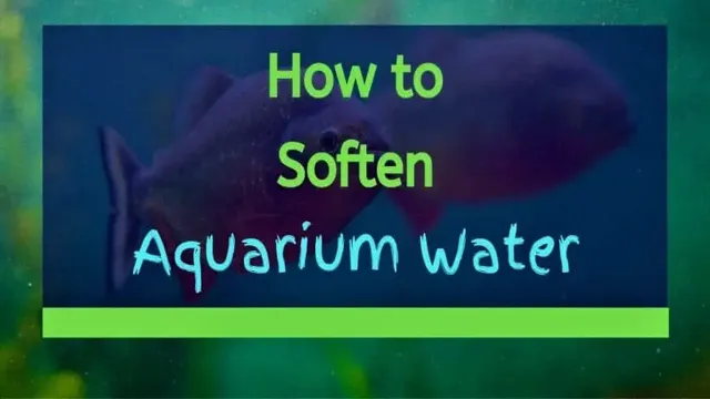 how to make water softer in aquarium