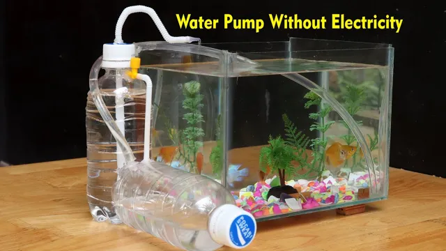how to pump water into aquarium