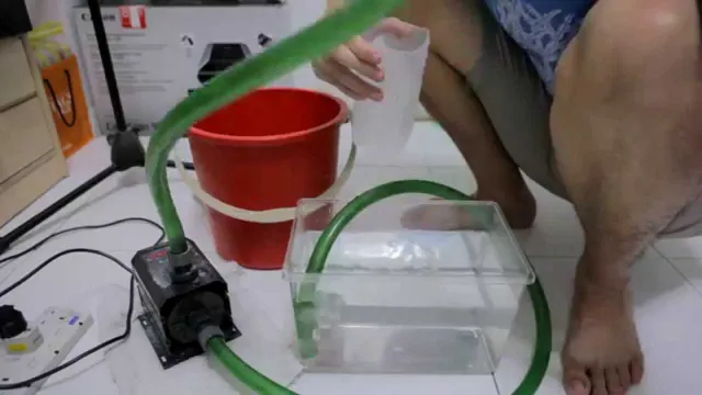 how to pump water into aquarium