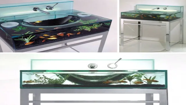 how to push water from sink to aquarium