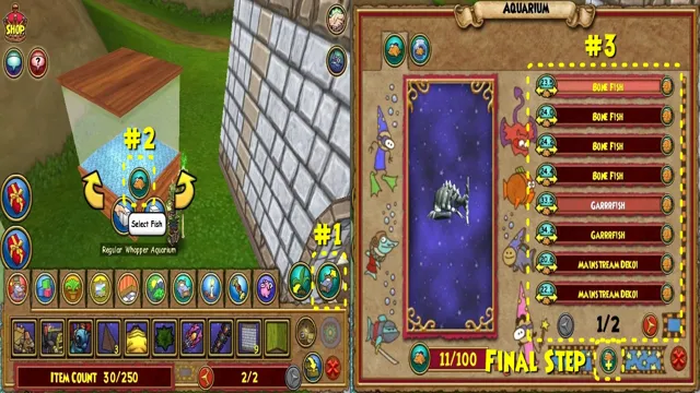 how to put a fish in an aquarium wizard101