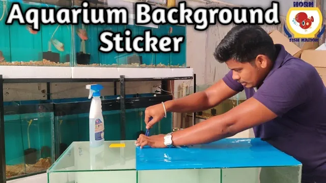 how to attach background to aquarium