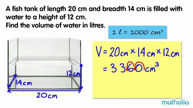 how to calculate the volume of an aquarium