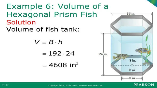 how to calculate volume of a hexagon aquarium