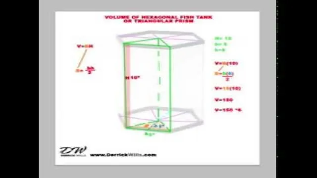 how to calculate volume of a hexagon aquarium