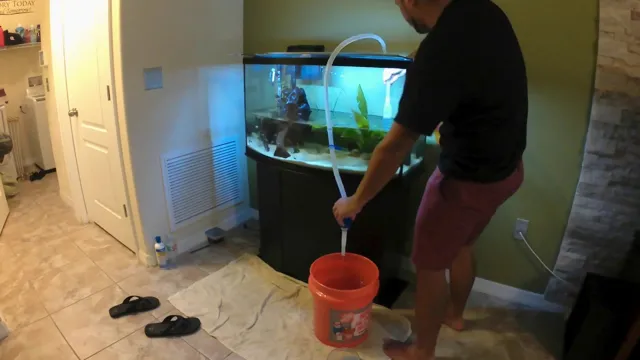 how to do an aquarium partial water change