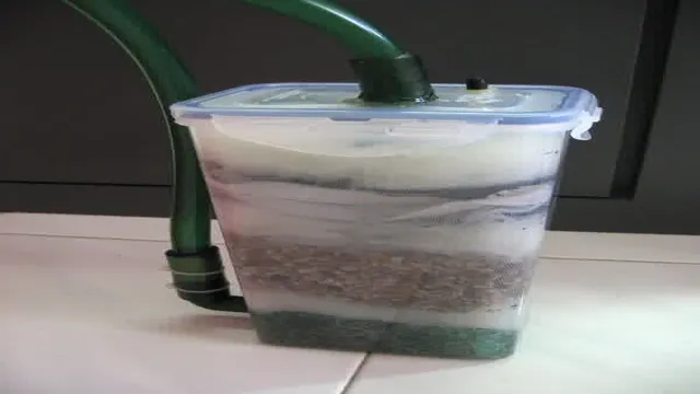how to fill an aquarium internal cannister filter