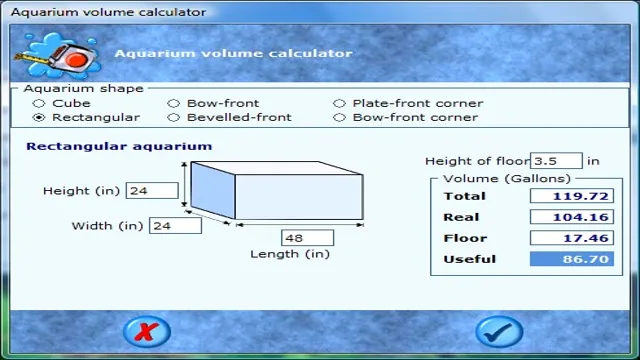 how to find volume of aquarium