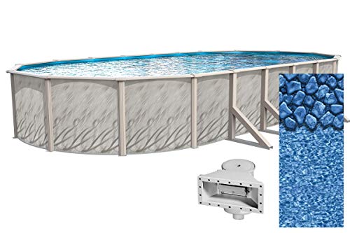 Wilbar Meadows Reprieve 15-Foot-by-24-Foot Oval Above-Ground Swimming Pool | 52-Inch ...