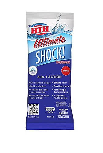 HTH 52027 Ultimate Shock Treatment Swimming Pool Chlorine Cleaner, 1 ...