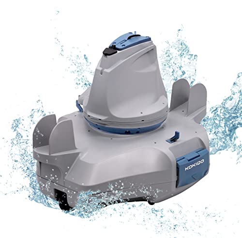 KOKIDO Cordless Robotic Pool Cleaner, Automatic Pool Vacuum for Flat ...