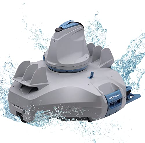 KOKIDO Cordless Robotic Pool Cleaner, Automatic Pool Vacuum for Flat ...