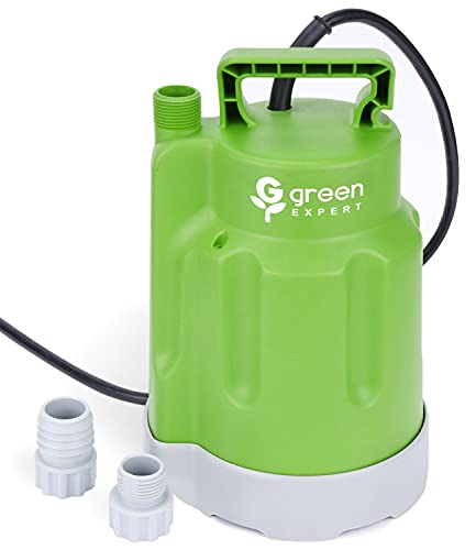 Green Expert 1/4HP Submersible Utility Pump High Flow 1600GPH for ...