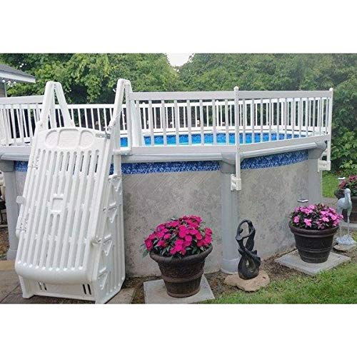 Vinyl Works 24-Inch Taupe Premium Resin Above-Ground Pool Fence Base ...