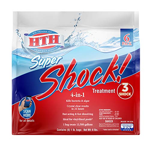 HTH 52023 Super Shock Treatment Swimming Pool Chlorine Cleaner, 1 ...
