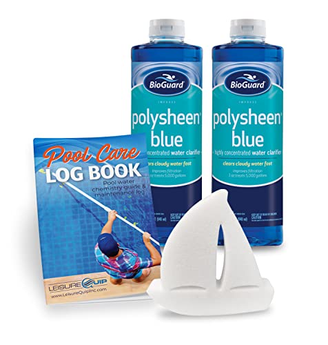 2 Pack BioGuard Polysheen Blue Swimming Pool Water Clarifier (1 ...